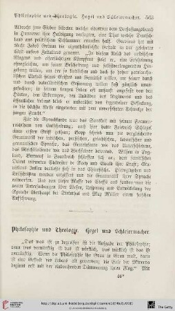 Philosophie und Theologie. Hegel und Schleiermacher