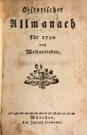 Historischer Calender. 1790