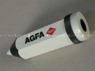 Spitzer mit Werbeaufdruck "Agfa"