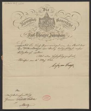Brief an B. Schott's Söhne : 04.05.1845
