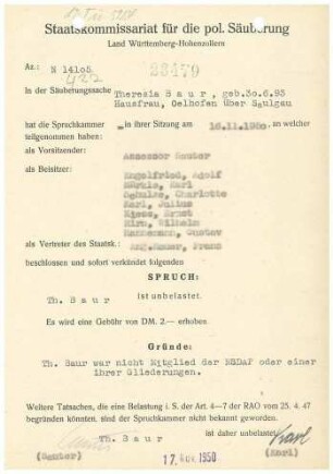 Baur, Theresia