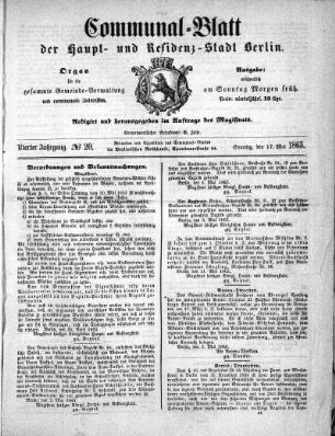 1863,20: No. 20, 17. Mai 1863