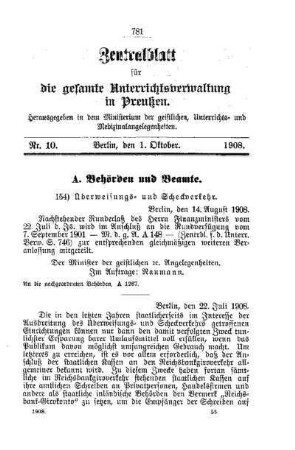 Überweisungs- und Scheckverkehr : [A. Behörden und Beamte]