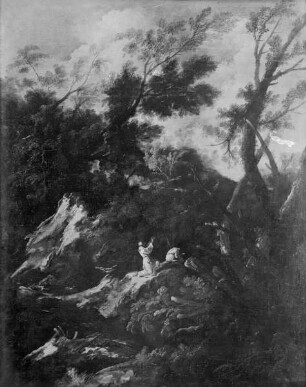 Landschaften mit Mönchen — Landschaft mit zwei betenden Mönchen