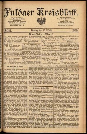 Ausgabe vom Dienstag, den 23. Oktober 1900.