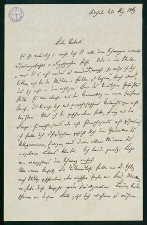 Brief vom 20. August 1869