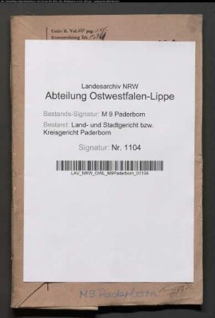 Erblasser: Vanrüden, Witwe; Ehepartner: Vanrüden, Bernard: