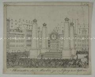 Illumination des Marktes zu Leipzig am 25. September 1808 (Nr. 36 einer Serie)