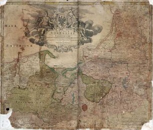 Regnum Borussiae ; Gloriosis auspiciis Serenissimi et Potentissimi Princip. FRIDERICI III PRIMI BORUSSIAE REGIS, MARCH. ET ELECT. BRANDENBURG. inauguratum die 18. Ian A. 1701. Geographice cum vicinis Regionibus adumbratum