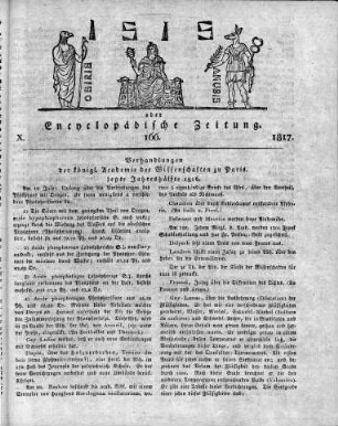 Verhandlungen der königl. Academie der Wissenschaften zu Paris. - Letzte Jahreshälfte, 1816