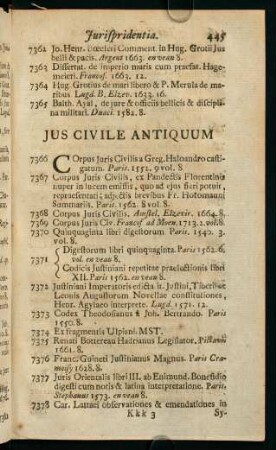 445-506, Jus Civile Antiquum