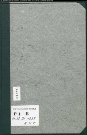 Kirchenbuchduplikat der evangelisch-lutherischen Neustädter Marien-Gemeinde Bielefeld (GHT 1835). (Gemeinde: Evangelisch-lutherische Neustädter Marien-Gemeinde Bielefeld)