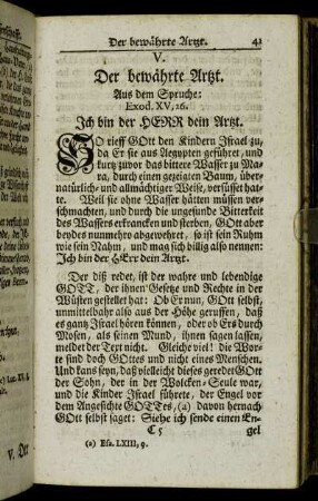 V. Der bewährte Artzt. - VII. Die schändliche Heucheley.