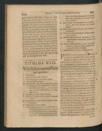 Titulus XVII. Ubi fidei commissum peti oporteat.