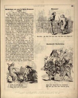 "Geschichten, wie man sie sich in Pommern erzählt." "Abonnirt !" "Hanswursts Austreibung."