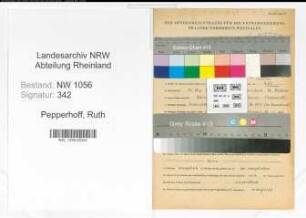Entnazifizierung Ruth Pepperhoff , geb. 12.05.1921 (Lehrerin)