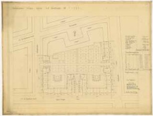 Wohnhausbebauung Betckestraße, Wörther Straße, Götelstraße, Berlin-Spandau: Lageplan 1:500, Wohnflächenberechnung