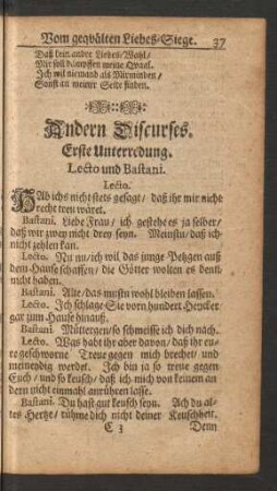 Andern Discurses. Erste - Zehende Unterredung.