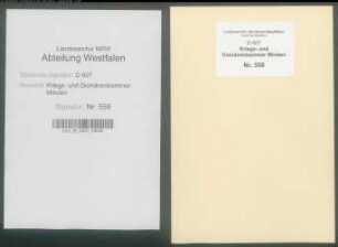 Amt Hausberge - Vogtei Landwehr: Protokoll des Katasterverhörs der Vogtei