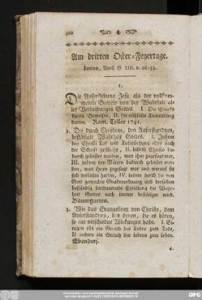 Am dritten Oster-Feyertage. Lection, Apost. G. XIII. v. 26 - 33.