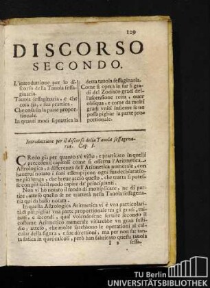 Discorso Secondo.