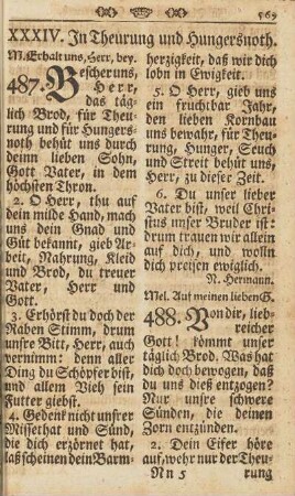 XXXIV. In Theurung und Hungersnoth.