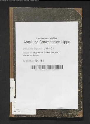 Namensregister zum Salbuch der Stadt Salzuflen von 1854