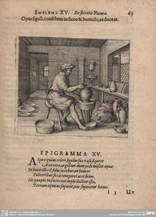 Emblema XV. De secretis Naturae.