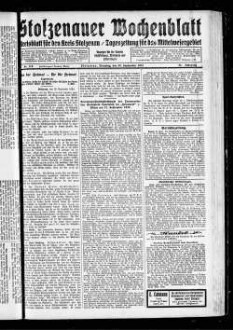 Stolzenauer Wochenblatt : Uchter Anzeiger : amtliches Kreisblatt für den Kreis Nienburg/Weser : Heimatblatt und Tageszeitung für den ehem. Kreis Stolzenau