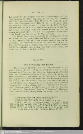 Kapitel XVI. Die Vorbildung der Lehrer