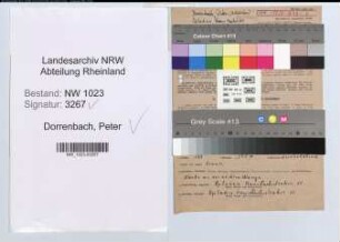 Entnazifizierung Peter Dorrenbach , geb. 30.06.1888 (Angest.)
