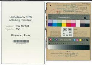 Entnazifizierung Aloys Kluemper , geb. 15.10.1907 (Bahnbeamter)