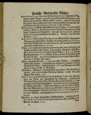 Teutsche Medicinische Bücher.
