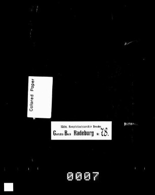 Gerichtshandelsbuch der Stadt Radeburg, Bd. 09