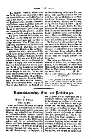 National-ökonomische Sinn- und Denkübungen