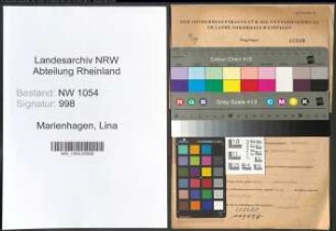 Entnazifizierung Lina Marienhagen , geb. 12.01.1899 ()