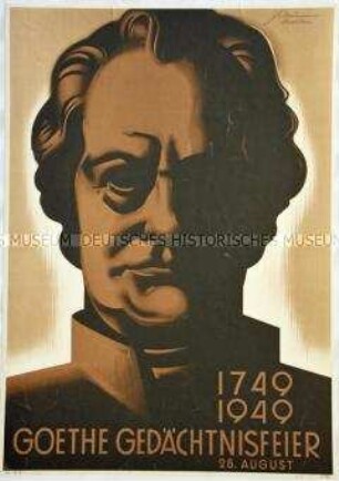 Plakat zu einer Goethe Gedächtnisfeier 1949
