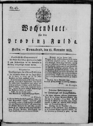 Nr. 46, Ausgabe vom 15. November 1823