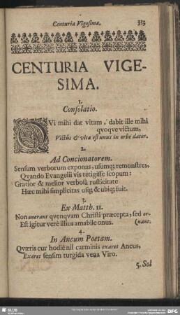 Centuria Vigesima