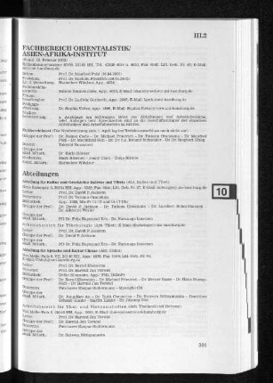 Fachbereich Orientalistik / Asien-Afrika-Institut