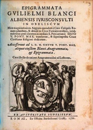 Epigrammata in Obeliscum (Vaticanum)