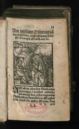 Am heyligen Ostertag von der frucht der aufferstehung Christi.