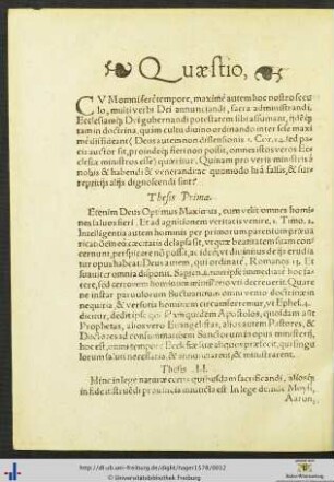 Theses Theologicæ