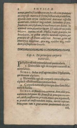 Cap. 2. De principiis corporis naturalis.