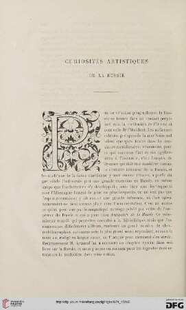 2. Pér. 9.1874: Curiosités artistiques de la Russie, [1]