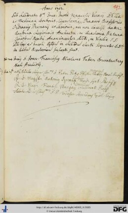 [fol. 192] Rektorat Johann Jakob Vicari 1712