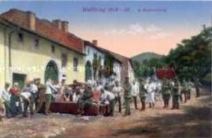 Soldaten beim Waschen