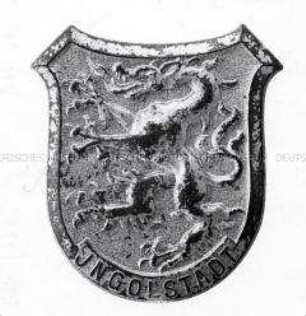 WHW-Abzeichen, Städtewappen Ingolstadt, Straßensammlung im Gau München-Oberbayern vom Januar 1940