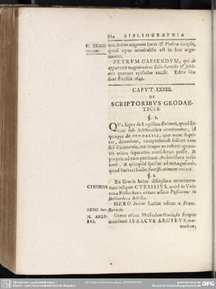 Caput XXXIII. De Scriptoribus Historiae Geodaeticis