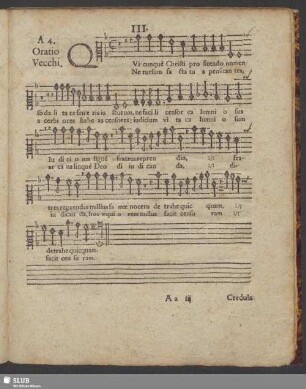 III. Orazio T. Vecchi: Quicunque Christi prositendo